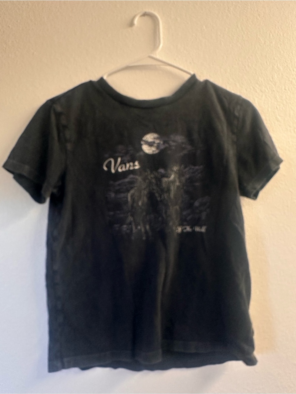 Vans Black Short-Sleeve Graphic Tee with Moon Print